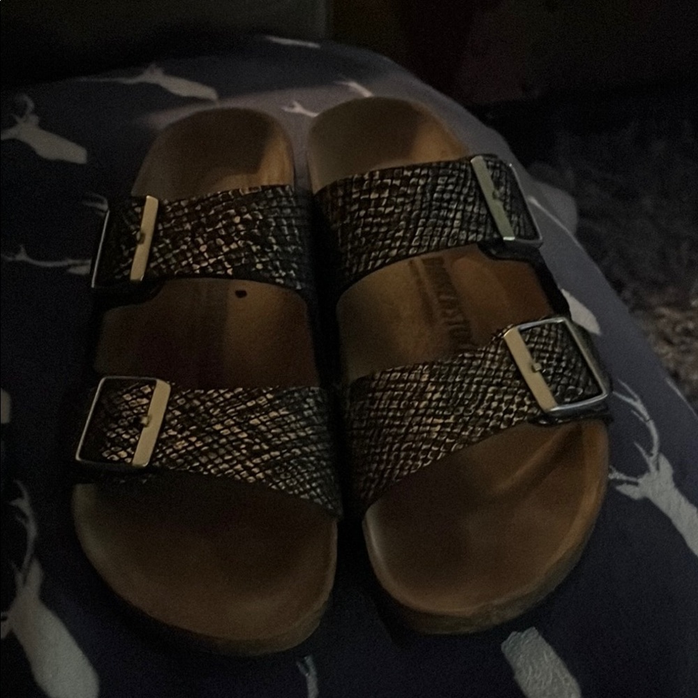 Birkenstock Black and Brown Sandals